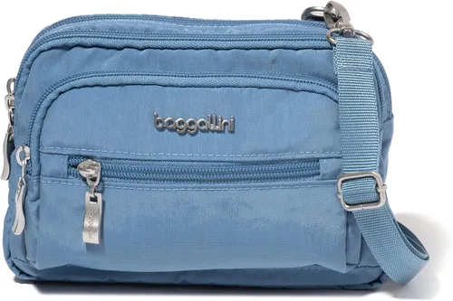 Miniatura 10 de Baggallini Bolsa cruzada pequeña con triple cremallera para mujer, 8 x 6 pulgadas, ligera, convertible