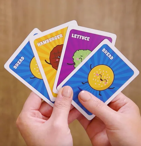 Miniatura 3 de Juego de cartas Slapburger - Juegos rápidos para niños y familias a partir de 4 años - Divertido juego de cartas para cumpleaños, aula, camping