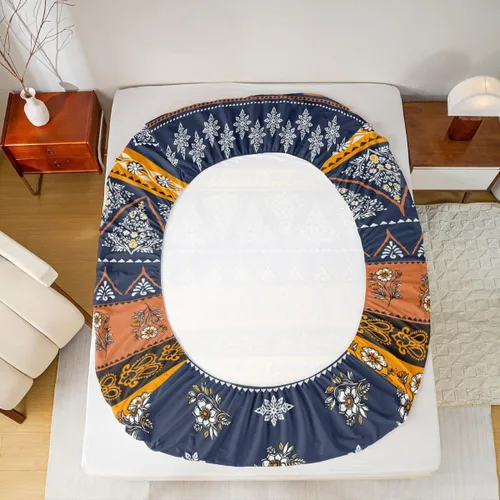 Miniatura 6 de Erosebridal Southwestern - Juego de sábanas y fundas de almohada, juego de sábanas azteca bohemio, diseño hippie de cachemira, tamaño individual
