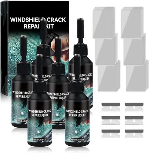 Miniatura 8 de Kit de reparación de grietas de parabrisas de 2 piezas, kit de reparación de grietas de vidrio 2025, kit de reparación de grietas de parabrisas