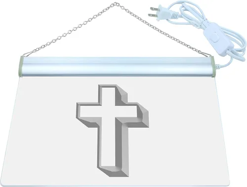 Miniatura 2 de ADVPRO i895-b Cross Disply - Letrero de luz de neón para decoración del hogar
