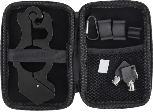Miniatura 7 de Windance Cerradura de manillar de motocicleta, antirrobo, palanca de freno resistente, bloqueo de seguridad para ciclomotores, motocicleta, Negro