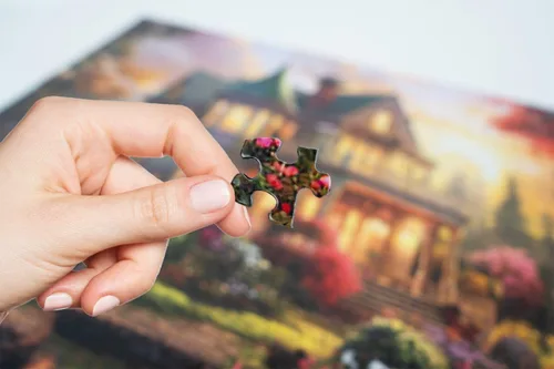Miniatura 7 de Springbok Victorian Dream - Rompecabezas de 500 piezas para adultos, casa victoriana de ensueño al atardecer, piezas de corte único, fabricado
