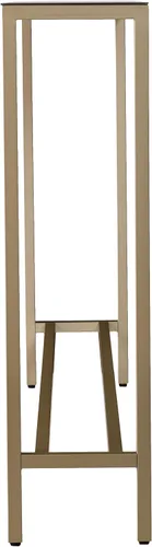 Miniatura 5 de SEI Furniture Darrin Mesa consola estrecha con parte superior de espejo, 56 pulgadas, dorado metálico