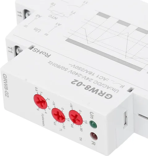 Miniatura 6 de Controlador de temperatura del termostato digital GRW8-02 Carril DIN AC DC 24V a 240V Relé Monitor de control de temperatura con sonda de prueba