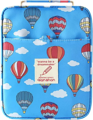 qianshan Estuche para lápices con ranura - Capacidad para 202 lápices de colores o 136 bolígrafos de gel con cierre de zíper - Organizador de gran