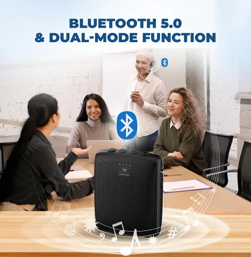 Miniatura 6 de Auriculares con micrófono inalámbrico y amplificador de voz WinBridge, altavoz portátil y micrófono para profesores, mini sistema PA con sonido