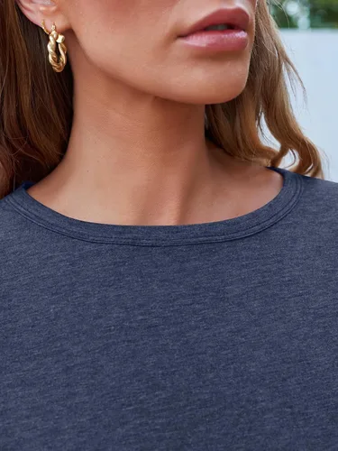 Miniatura 39 de SUNBS Paquete de 3 camisas de manga larga para mujer, ajuste holgado, ropa de otoño, ropa de moda 2025, camisetas básicas de entrenamiento, trajes