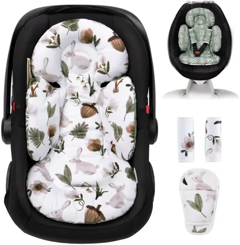 Miniatura 17 de TinlyFinly inserto de asiento de coche para bebé con almohadilla extra para prematuros a niños pequeños, inserto reversible para asiento de coche