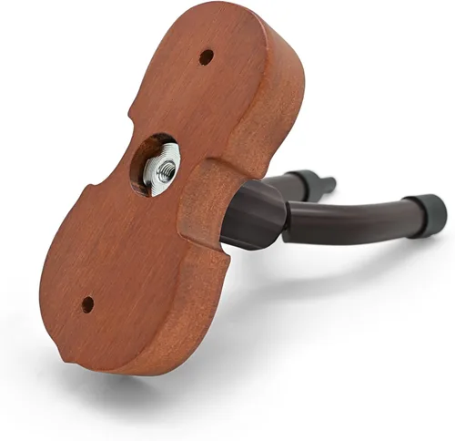 Miniatura 5 de BestSounds - Soporte de pared para violín con gancho para arco Home & Studio, soporte para violín de palisandro (palisandro MA-R5)