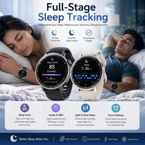 Miniatura 4 de Reloj inteligente R5G Plus con GPS, llamadas Bluetooth, diseño impermeable, caras personalizadas, más de 110 modos deportivos, seguimiento diario