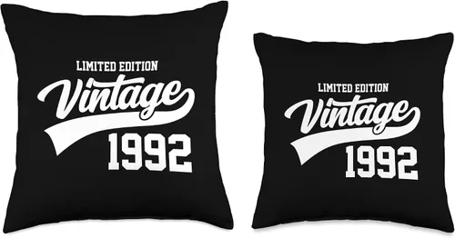 Miniatura 3 de Limited Edition Vintage 1992 31st Birthday Year Retro Sports Throw Pillow