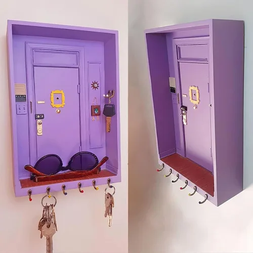 Miniatura 3 de TOIVO Soporte para llaves de pared de Friends, regalos de mercancía de programas de televisión de amigos, fácil instalación para entrada