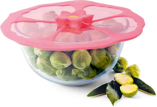 Miniatura 2 de Charles Viancin - Tapa de silicona de hibisco para almacenamiento de alimentos y cocinar - 6 pulgadas - Sellado hermético en cualquier superficie