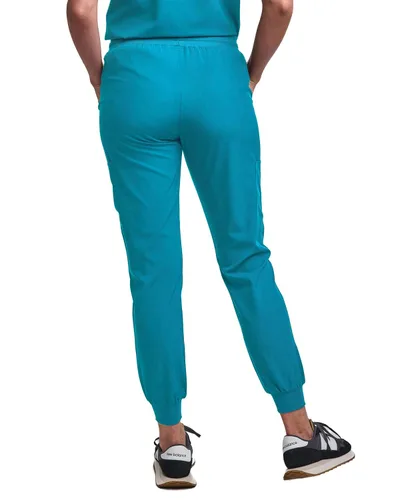 Miniatura 5 de Green Town Conjunto de ropa quirúrgica para mujer, pantalón deportivo y parte superior con cuello en V, 5 bolsillos, cintura de yoga, uniforme