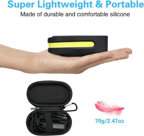 Miniatura 7 de COSOOS Original 2 linternas recargables para la cabeza con luz roja y estuche de transporte, linterna frontal LED brillante de 1000 lúmenes con haz
