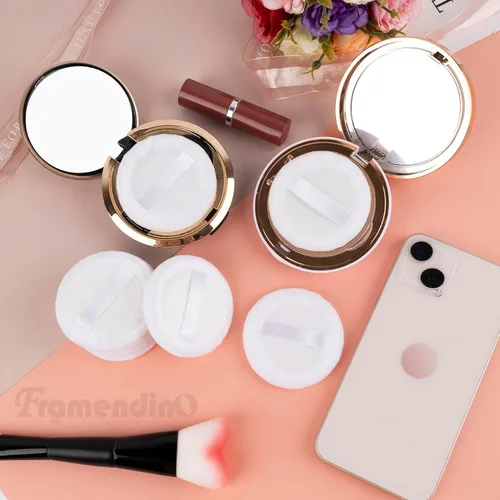 Miniatura 7 de Framendino, Cutton - Paquete de 10 almohadillas suaves de terciopelo para maquillaje cosmético con cara de cinta