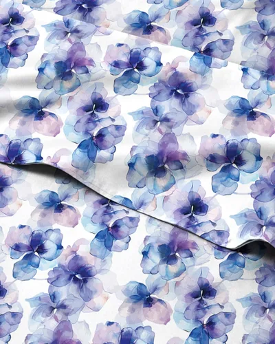 Miniatura 19 de Juego de sábanas florales - Juego de sábanas de cama florales azules y blancas - 1 sábana encimera, 1 sábana bajera y 2 fundas de almohada con 07