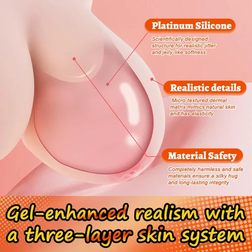 Miniatura 2 de Muñeca sexual de tetas grandes de 7 libras para hombres, torso de muñeca sexual realista con pechos, masturbador masculino, juguete sexual