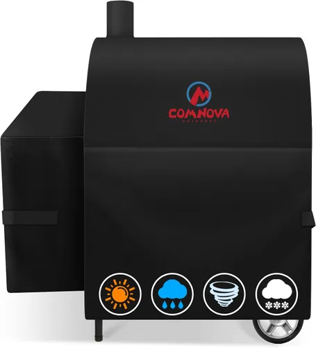 Miniatura 14 de Comnova Cubierta de Parrilla para Char Griller de 3 Quemadores de Combustible Dual – Cubierta de Ahumador 600D para Char Griller, Cubierta