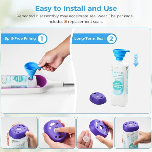 Miniatura 4 de Power Mop™ Botella recargable para mopa multisuperficie Swiffer® PowerMop™, 26.2 fl oz/26 onzas líquidas a prueba de fugas HDPE Solución de botella