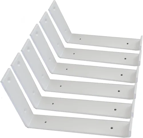 Miniatura 6 de Soportes de estante Paquete de 6 soportes flotantes resistentes de 6.0 pulgadas de largo x 4.0 pulgadas de alto x 1.5 pulgadas de ancho