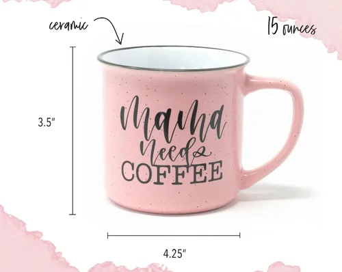 Miniatura 3 de June & Lucy Taza para mamá con elegante caja de regalo, taza de café novedosa para mamá, lindas tazas de café para mujeres, taza de café con letras
