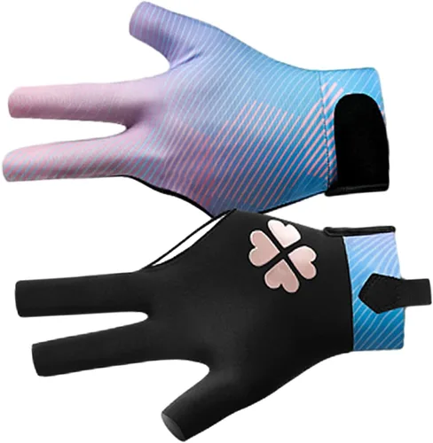Miniatura 3 de Guante deportivo antideslizante para manos izquierdas, para billar, 3 dedos, para hombre y mujer, 1 unidad