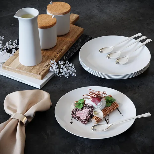Miniatura 6 de Mini cucharas de postre, paquete a granel de 100 mini cucharas desechables plateadas, plástico de 4 pulgadas, sin BPA, aptas para alimentos
