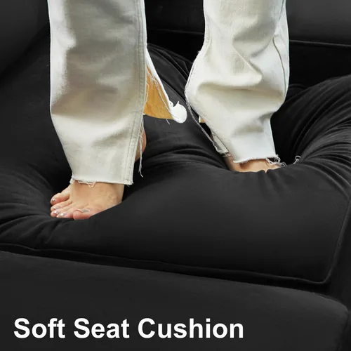 Miniatura 7 de Belffin Sofá modular convertible de gran tamaño con otomanas de almacenamiento, sofá cama seccional extra grande con diván reversible, sofá cama