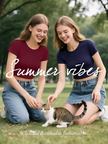 Miniatura 5 de Paquete de 4 camisetas cortas básicas ajustadas de manga corta para mujer, lindas camisetas cortas de moda con cuello redondo para mujeres