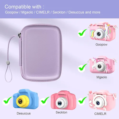 Miniatura 2 de FINTIE Funda para cámara para niños compatible con Goopow/Seckton/Dylanto/Mgaolo/Masterbee/CIMELR/Desuccus juguetes para cámara digital para niños