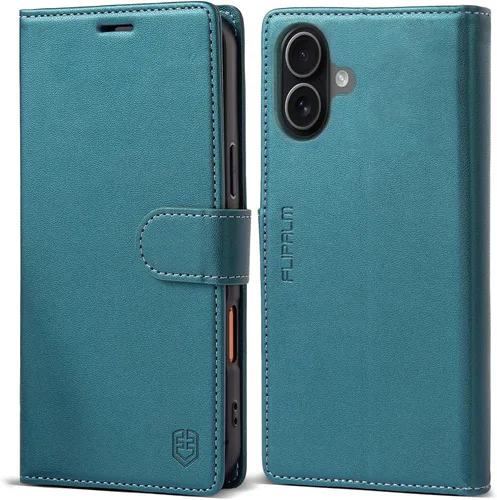 Miniatura 16 de Funda tipo cartera para iPhone 17 Pro Max con tarjetero de crédito, de piel sintética, con función atril, funda protectora a prueba de golpes