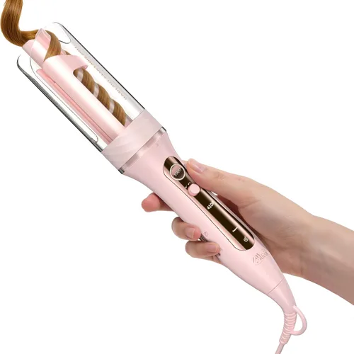 Miniatura 9 de Zavarea Plancha rizadora giratoria automática para cabello largo, varita rizadora de 1 pulgada para ondas de playa y rizos sueltos, rizador de pelo