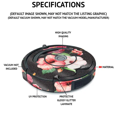 Miniatura 2 de MightySkins - Piel brillante con purpurina compatible con iRobot Roomba s9+ Vacuum - Castle Unicorns, acabado brillante con purpurina, fácil