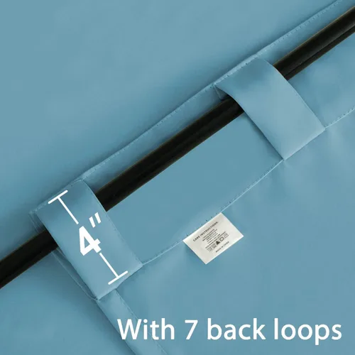 Miniatura 4 de Turquoize Cortinas Opacas con Aislamiento Térmico Paneles de Tratamiento de Ventanas con Bolsillo para Barra Paneles de Ventana para Ventanas
