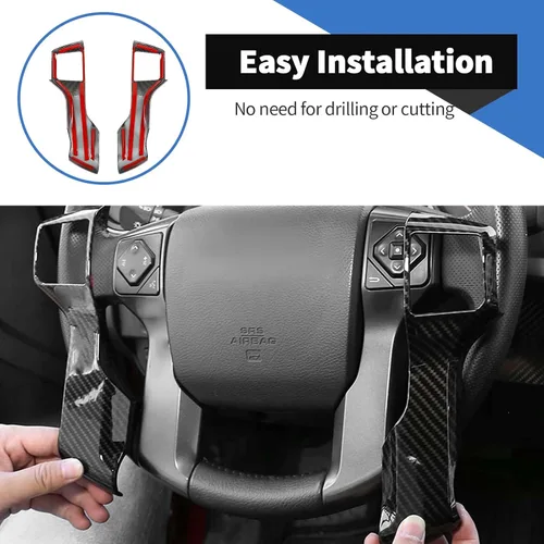 Miniatura 4 de Voodonala Funda decorativa para volante de 4Runner para Toyota Tacoma 2014-2021 Tundra Sequoia 2018-2021 Toyota 4Runner SUV 2010-2021