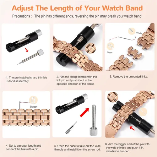 Miniatura 8 de Correas de reloj compatibles con Apple Watch Band de 1.496 in, 1.575 in, 1.614 in, 1.654 in, 1.732 in, 1.772 in, Iwatch SE Series 8/7/6/5/4/3/2/1