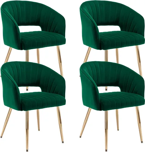 Miniatura 26 de KCC Silla de Escritorio Moderna de Terciopelo Sillón de Acento Tapizado Sillas Copetudas Sillas de Comedor, Sillas de Tocador Copetudas Silla
