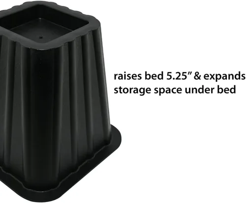 Miniatura 6 de SKYREN Elevadores de cama, plástico resistente de 6 pulgadas, negro, paquete de 4, para camas, sofás y mesas