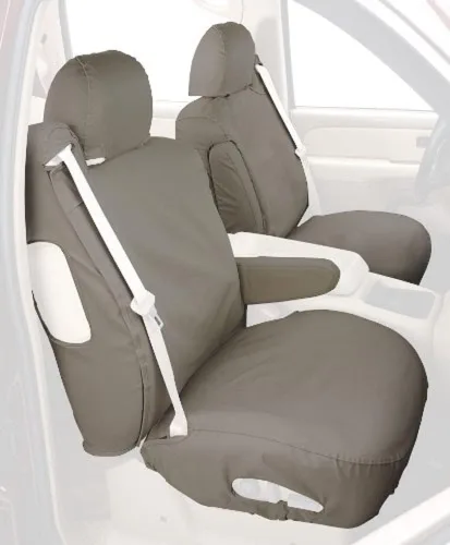 Miniatura 14 de Covercraft SS2382PCCH Fundas de asiento delantero de ajuste personalizado, tela de polialgodón, negro carbón Negro (Charcoal Black)