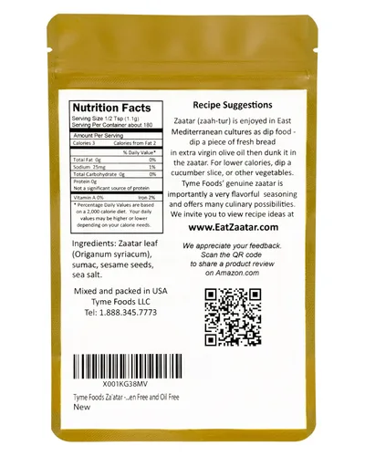 Miniatura 2 de Mezcla de especias Zaatar con hierba auténtica Zatar (Hyssop - Origanum syriacum) – Condimento Zaatar sin gluten