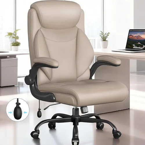 Silla ergonómica de oficina, silla de computadora de escritorio para el hogar, silla ejecutiva de respaldo alto, silla ergonómica de cuero acolchada