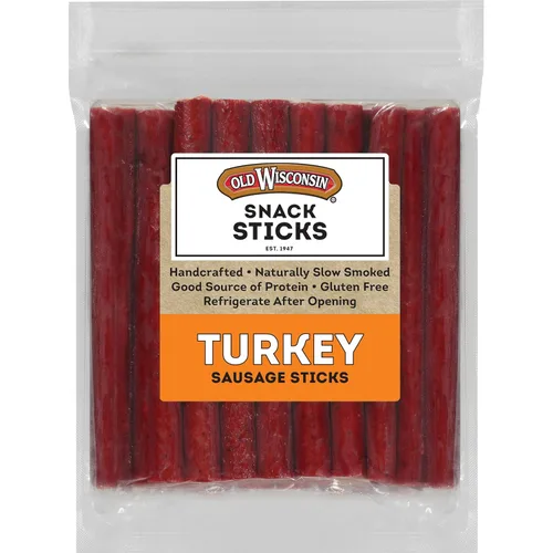 Miniatura 7 de Old Wisconsin - Palitos de salchicha de pavo con miel y azúcar moreno ahumados naturalmente, listos para comer, alto contenido de proteínas, bajo