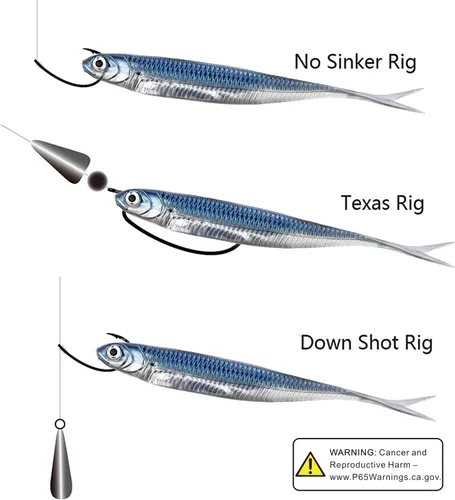 Miniatura 7 de QualyQualy 5 señuelos de pesca suaves de Swimbait, 6 unidades Jerk Shad Minnow Drop Shot Señuelo para Bass Bait Shad Señuelo suave Jerkbait