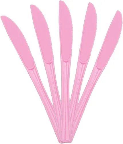 Miniatura 25 de JAM Paper Premium Utensils Party Pack - Cuchillos de plástico - Fucsia rosa intenso - 48 cuchillos desechables/paquete