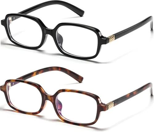 Miniatura 11 de Lentes retro rectangulares con bloqueo de luz azul para mujer, anteojos falsos de los años 90, anteojos de computadora Y2K de moda con marco