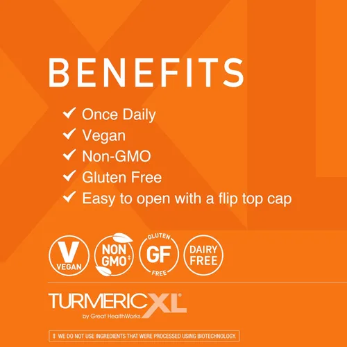 Miniatura 2 de OmegaXL TurmericXL Suplemento natural de apoyo articular de 250 mg de extracto de cúrcuma que ofrece 45 veces más curcumina - Alta absorción, sin
