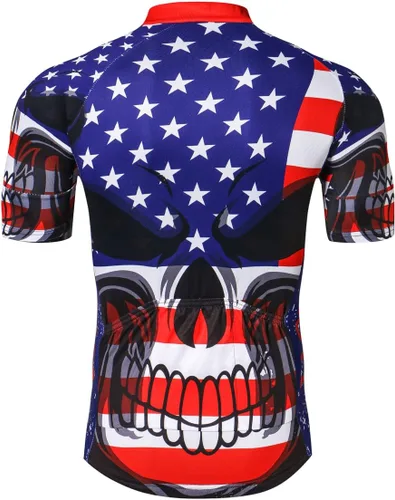 Miniatura 147 de Nuevo Pro cremallera completa hombres ciclismo Jersey manga corta Riding Shirt USA