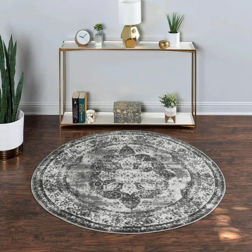 Miniatura 87 de Unique Loom Sofia Collection - Alfombra tradicional vintage, inspirada en Francia (7 pies x 10 pies, rectangular, negro/gris claro)